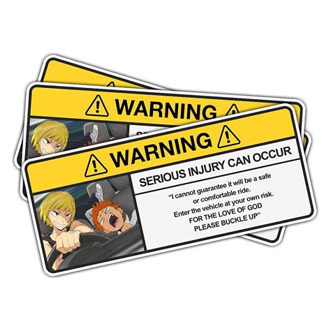 Buy Saeko Tanaka Sticker - Volleyball Anime Warning Car Stickers, Funny Bumper Sticker, Anime ...