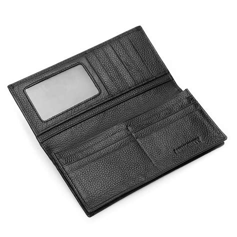 Personalized Rfid Blocking Mens Leather Checkbook Wallet | IUCN Water