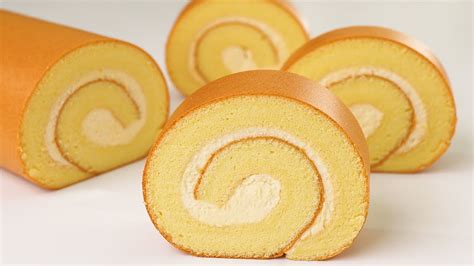 The Easiest and Best Taste Vanilla Swiss Cake Roll Recipe! Melt in your mouth! Very soft and ...