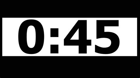 45 seconds Countdown Timer with Alarm - YouTube