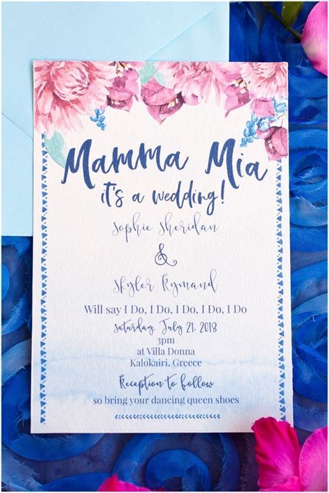 Mamma Mia Invitation Template Free