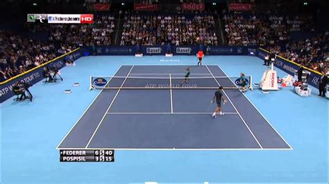 ATP Basel 2013 SF Federer vs Pospisil Highlights [HQ] - YouTube