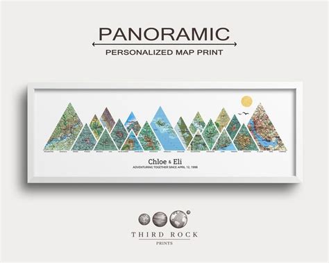 Mountain Adventure Custom Map Art - Large Map Count - Vertical or Horizontal Personalized Design ...