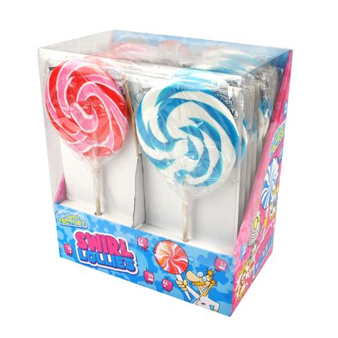 Crazy Candy Factory Strawberry & Bubblegum Swirl Lollipops 80g – Sweets from Heaven