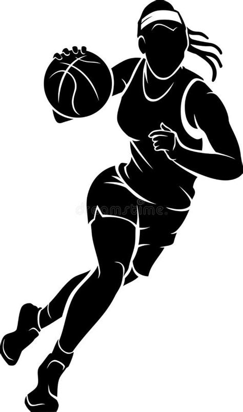 Female Basketball Silhouette Stock Illustrations – 766 Female Basketball Silhouette Stock ...