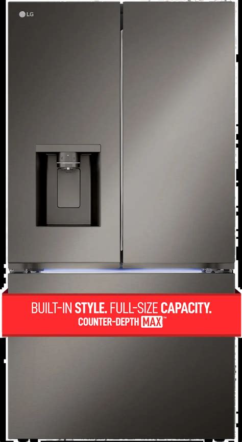 LG 25.5 cu ft French Door Refrigerator - Counter Depth Black Stainless Steel | RC Willey