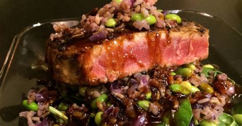 Seared Tuna Steaks with Hoisin Siracha Sauce Recipe | Yummly | Recipe ...