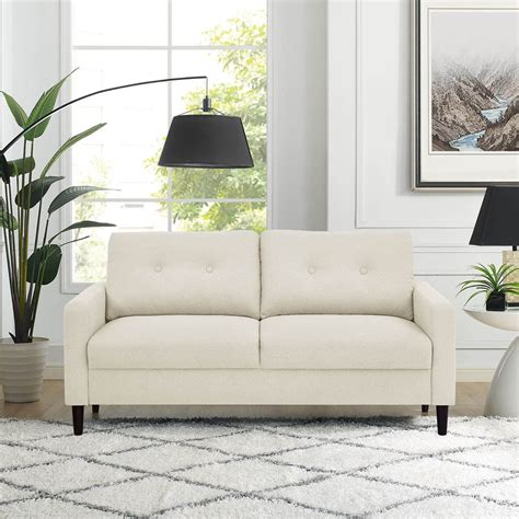 Lifestyle Solutions Luna Modern Loveseat, Beige Fabric - Walmart.com