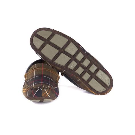 Barbour Mens Monty Slippers in Recycled Classic Barbour Tartan