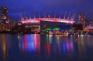 Bc Place Stadium Lit Up At Night Photograph by Marlene Ford - Fine Art America