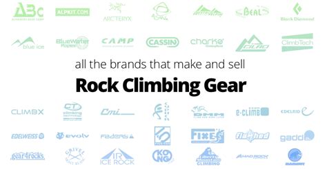 We list all the rock climbing brands