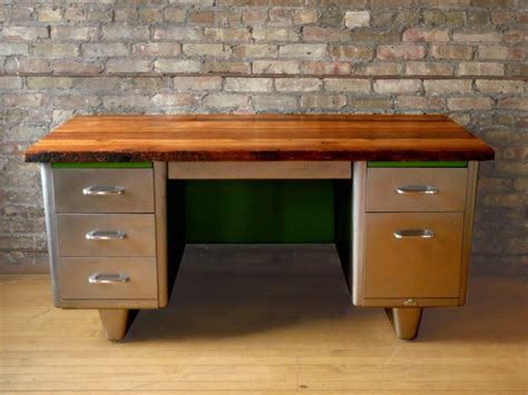 Reclaimed Wood + Steel Desk | Reclaimed wood desk, Steel desk, Wood ...