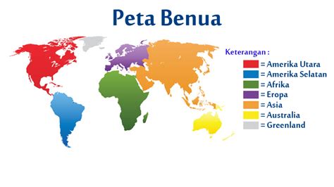 peta persebaran benua - Brainly.co.id