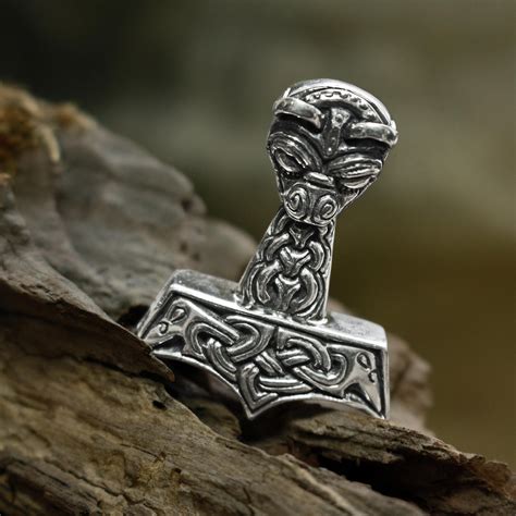 Large And Ferocious Thors Hammer Pendant – The Jelling Dragon – Viking Crafts & Living History ...