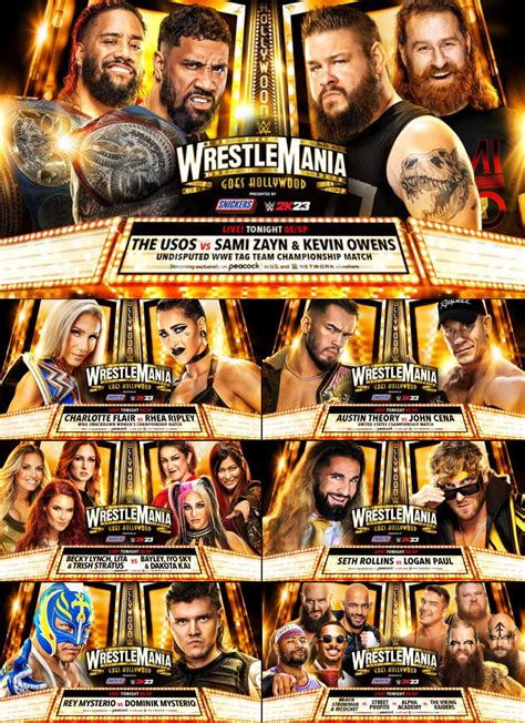 Card for tonight's WWE WrestleMania 39: Night 1. : r/SquaredCircle