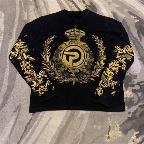 P. Miller Golden Crown Textured Long Sleeve... - Depop