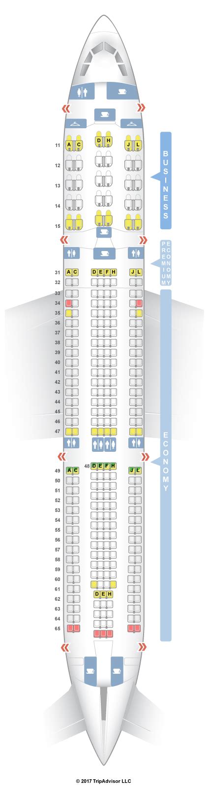 SeatGuru Seat Map Air China Airbus A330-300 (333)