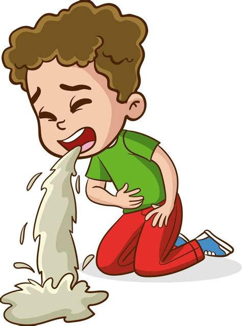 Illustration of Little boy Vomiting While Sitting on the Floor 33537077 Vector Art at Vecteezy