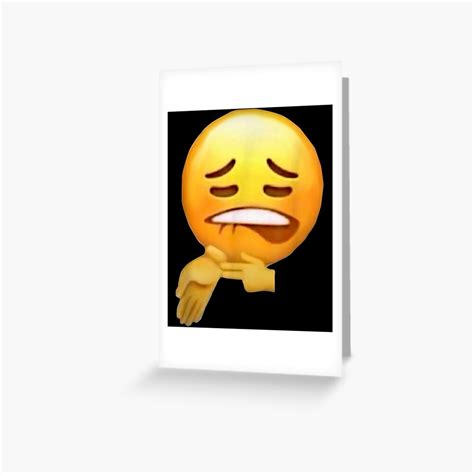 "Sheesh Face Meme Biting Lip And Pointing At Arm" Greeting Card by FappmoLakiac | Redbubble