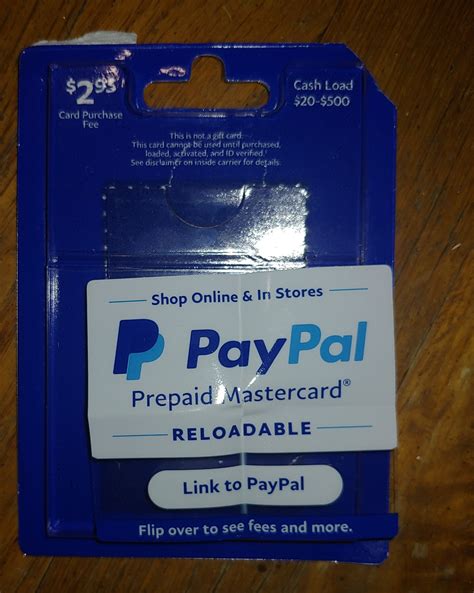 Made a mistake and purchased a reloadable mastercard paypal card ...