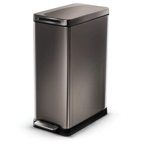 Home Zone Living 12 gal Slim Kitchen Garbage Can with Gift Pack ...