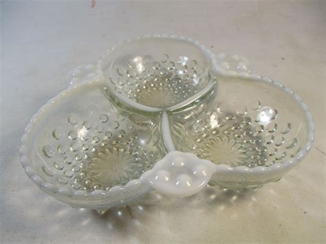 Vintage Milk Glass Hobnail Candy Dish #1415