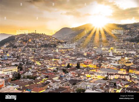 Quito, Ecuador, at night Stock Photo - Alamy