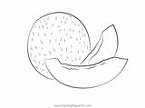 Melon Coloring Page For Kids  Free Printable Pages sketch template