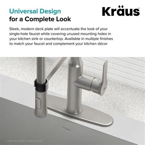 Kraus Stainless Steel Faucet Hole Cover in the Faucet Repair Kits ...