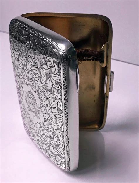 Antique Sterling Silver Cigarette Case, Birmingham 1898 JR For Sale at 1stdibs