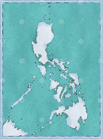 Map of the Philippines, Physical Map Asia, East Asia, Stock Illustration - Illustration of hills ...