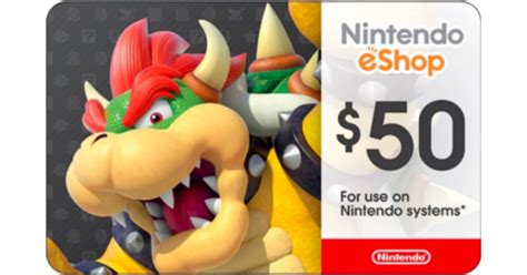 $50 Nintendo eGift Card Only $42.50