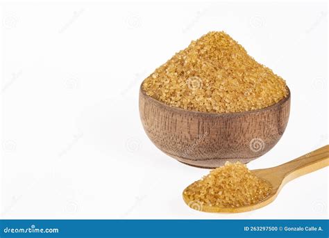 Unrefined Brown Cane Sugar Crystals - Saccharum Officinarum Stock Photo ...