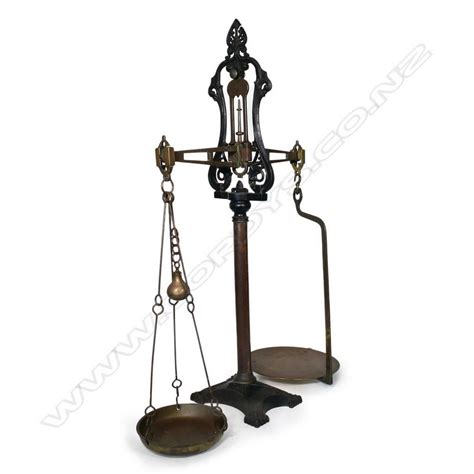 Victorian Brass Beam Balance Scale with Platter - Scales - Household ...