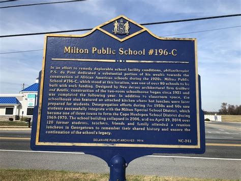 Milton Public School #196-C Historical Marker