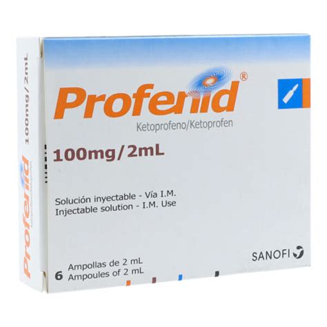 Profenid Solución Inyectable 100 mg Caja Con 6 Ampollas De 2 mL ...