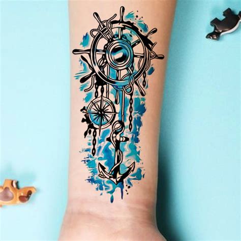 Aggregate more than 142 anchor and ship wheel tattoo super hot - tnbvietnam.edu.vn