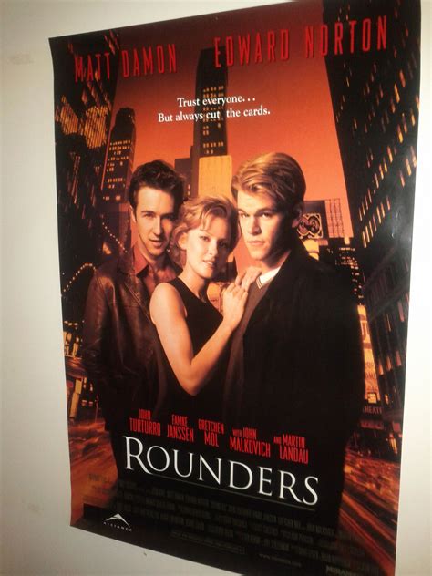 Rounders Poster $94.50 (Plus Shipping and Handling) | Rounders, Free ...