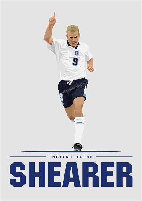 Alan Shearer England Art Print - Etsy UK | Alan shearer, Art prints, Art