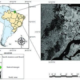 Location study area in the state of Amapá in Brazil and the South... | Download Scientific Diagram