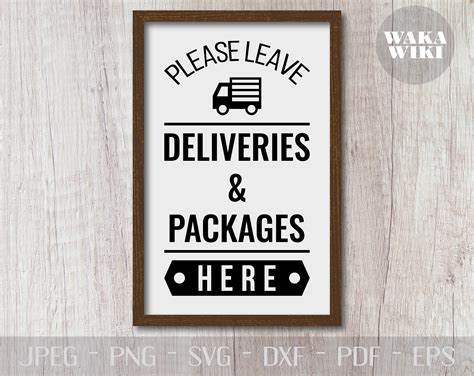 Please Leave Deliveries and Packages Here Drop off Sign Place Here Sign Drop Here Sign SVG Cut ...