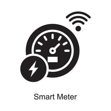 Smart Meter vector Outline Icon Design illustration. Internet of Things ...