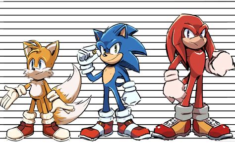 Movie designs of tails,sonic, and knuckles