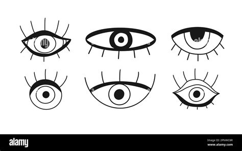 Evil Eye Symbols Boho Collection Stock Vector Image & Art - Alamy