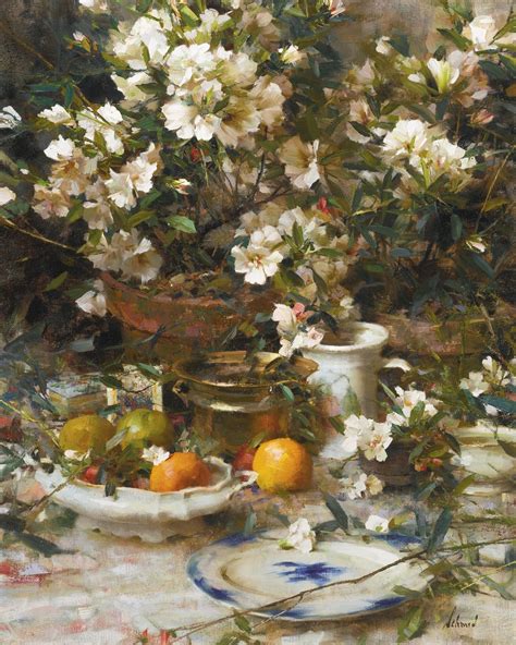 Richard Schmid - Azaleas and Oranges | Oil painting inspiration, Flower ...