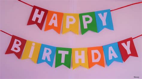 DIY Birthday Banner | Birthday Decoration Ideas at Home | Party Decorations - YouTube