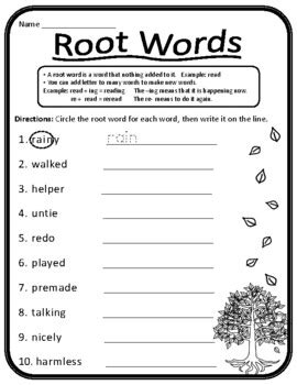 All Root Words Worksheet Root Words, Prefixes, and Suffixes Worksheets ...