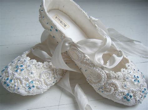 Pearl Bridal Flats Turquoise Rhinestones or Color Of by BobkaBaby