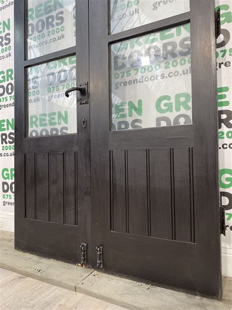 Wooden - Pine Brown French Doors | Green doors