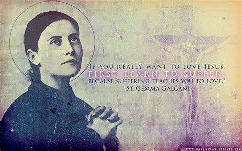 St. Gemma Galgani “Suffering Teaches Love” Desktop Wallpaper--Cassie Pease Designs St Gemma ...